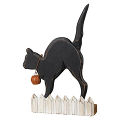 10.25" Cat On Fence Chunky Sitter