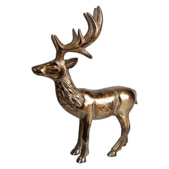 10" Antique Gold Reindeer Decor