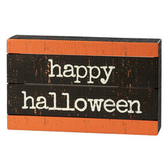 10" Happy Halloween Slat Box Sign