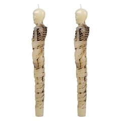 10" Ivory Skeleton Taper Candles Box Set/2