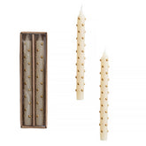 10" Unscented Taper Candles With 3D Dots In Box Set/2