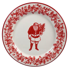 11.5" Yuletide Santa "Enamel" Melamine Plate