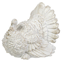 11" Large Champagne & White Turkey Figure