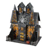 11" Lighted Haunted House Sitter