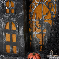 11" Lighted Haunted House Sitter