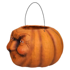 11" Orange Jack-O'-Lantern Candy Bucket
