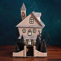 12.5" LED Lighted Spooky Halloween Haunted House
