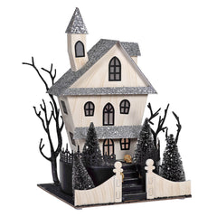 12.5" LED Lighted Spooky Halloween Haunted House