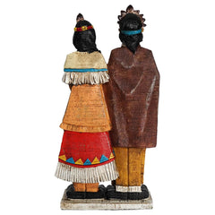 12" Native American Couple Figurine
