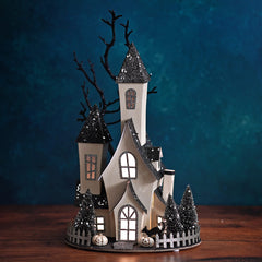 13.5" LED Lighted Spooky Halloween Haunted House