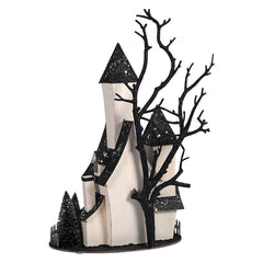 13.5" LED Lighted Spooky Halloween Haunted House