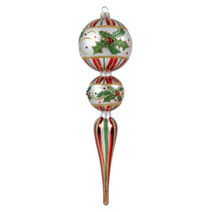 15.25" Holly Leaf Finial Ornament
