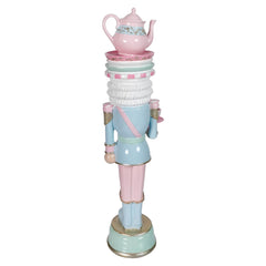 15.75" Pastel Resin Dessert Toy Soldier Balancing Teapot