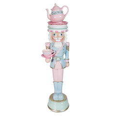 15.75" Pastel Resin Dessert Toy Soldier Balancing Teapot