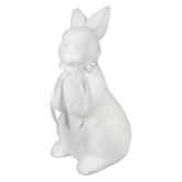15" Standing Flocked Cream Easter Bunny