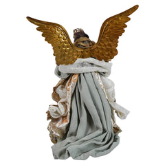 16" Elegant Blue Dress Victorian Angel Tree Topper