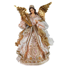 16" Elegant Pink Dress Victorian Angel Tree Topper