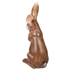 16" Serene Brown Bunny Clutching Spring Floral Bouquet