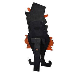17" Plywood "Happy Halloween" Party Cat With Stand