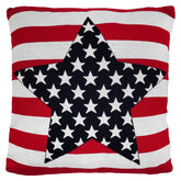 18" Red, White & Blue Americana Star Pillow