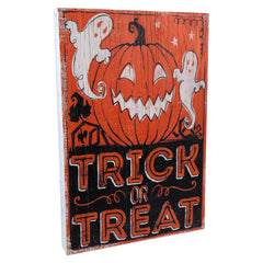 18" Trick Or Treat Textured Wall Art