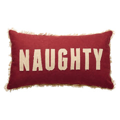 22" Naughty Nice Double-Sided Pillow