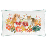 23" Squirrel & Chipmunk Harvest Pillow