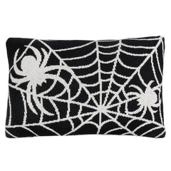 24" Double-Sided Black & White Spider Pillow