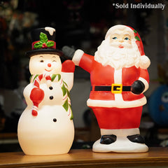24" Large Lighted Retro Outdoor Jolly Santa Blow Mold