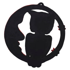 25" Large Sinister Moon & Owl Wall Decor