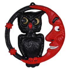 25" Large Sinister Moon & Owl Wall Decor