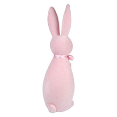 27.5" Large Pale Pink Flocked Bunny