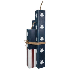 31" Large Wooden Americana Firework Decor