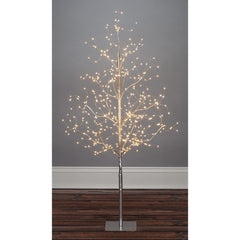 4ft Silver Lighted LED Tree