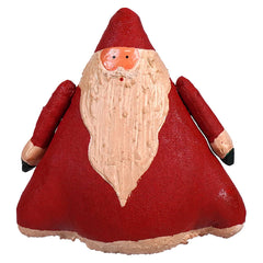 5" Red & Cream Hand-Painted Canvas Santa