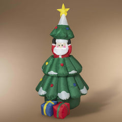6ft Electric Animated Inflatable Santa In Christmas Tree