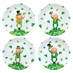 7.5" Leprechaun "Paper" Melamine Plates Set/4