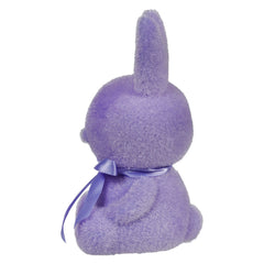 7" Flocked Sitting Purple Bunny