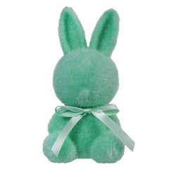 7" Flocked Sitting Teal Bunny