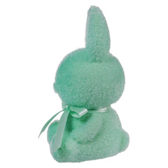 7" Flocked Sitting Teal Bunny