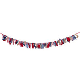 72" American Flag Tie Garland