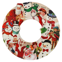 18" Vintage Christmas Wreath Cutout
