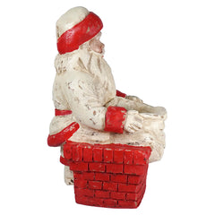 9.25" Santa On Chimney With Bag
