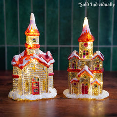9.5" Lighted Vintage Church