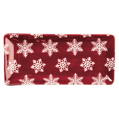 9.75" Rectangular Snowflake Platter