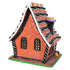 9" Lighted Halloween Gingerbread House