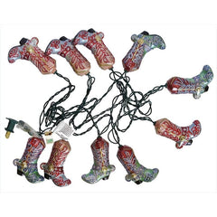 9' UL 10-Light Cowboy Boots With Glitter Light Set