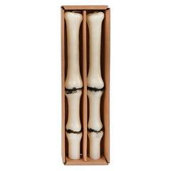 10" Unscented Finger Bone Shaped Taper Candles Box Set/2