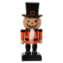 6" Wood Halloween Scarecrow Nutcracker