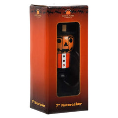 6" Wood Halloween Pumpkin Jack-O'-Lantern Nutcracker